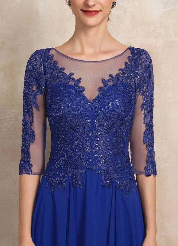 Robe Midi Bleu Élégante - gallery 5