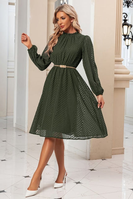 Robe Midi Chiffon Marine - gallery 8