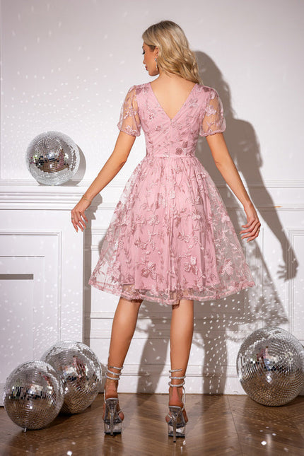 Robe Midi Évasée Fleurie - gallery 1