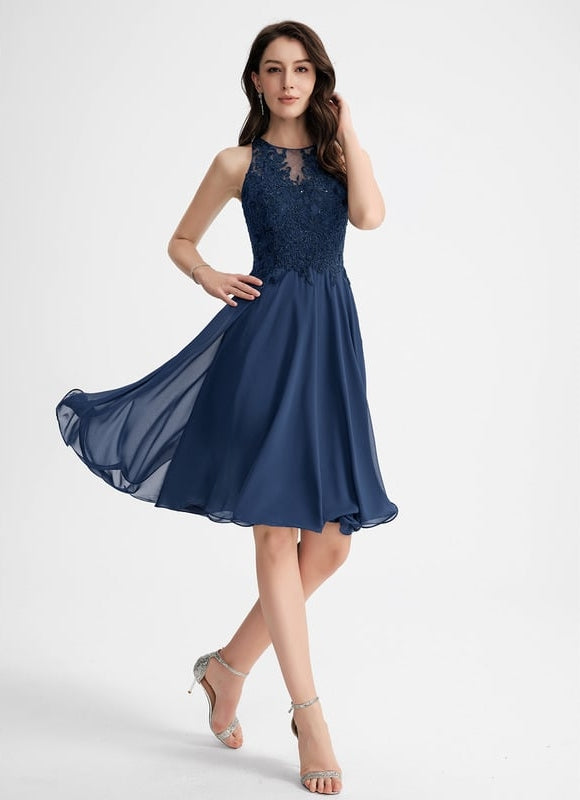 Robe Midi Chiffon Perlée - gallery 5