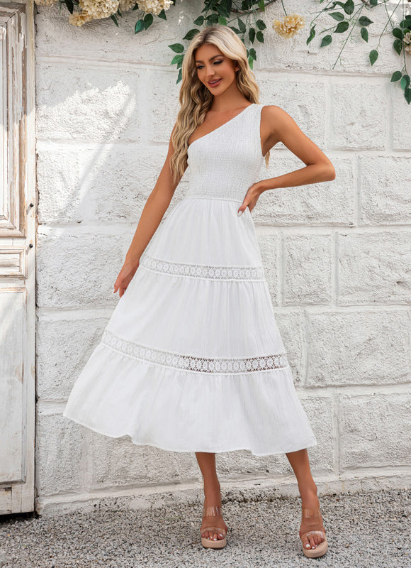 Robe Midi Écrue Légère - gallery 5