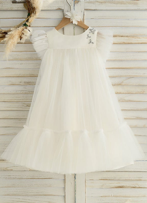 Robe Midi Enfant Tulle Satiné