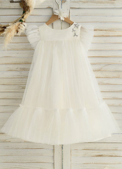 Robe Midi Enfant Tulle Satiné