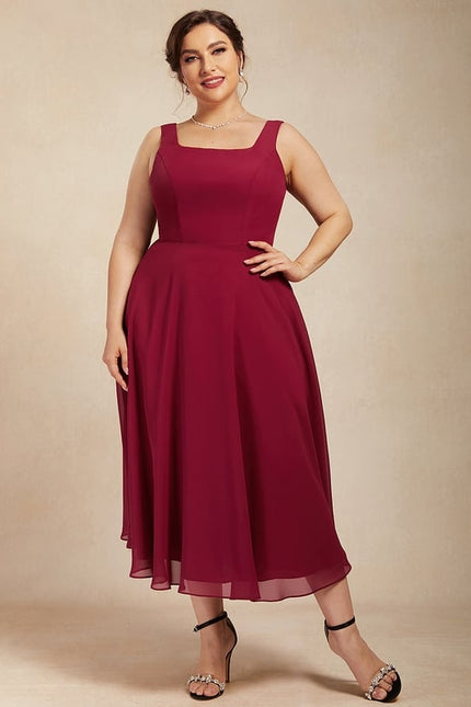 Robe Midi Bordeaux Aérée - gallery 9