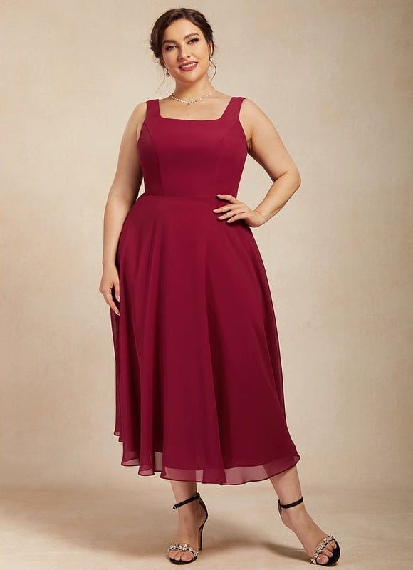 Robe Midi Bordeaux Aérée - gallery 9