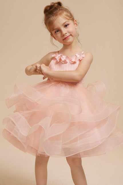 Robe Midi Fille Rose Tulle - gallery 7
