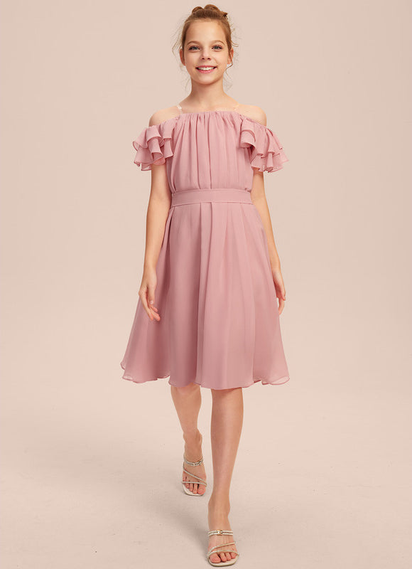 Robe Midi Chiffon Rosée - gallery 2
