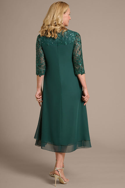 Robe Midi Manche 3 4 - gallery 6