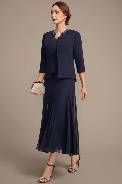 Robe Midi Veste Chic Mousseline - gallery 2