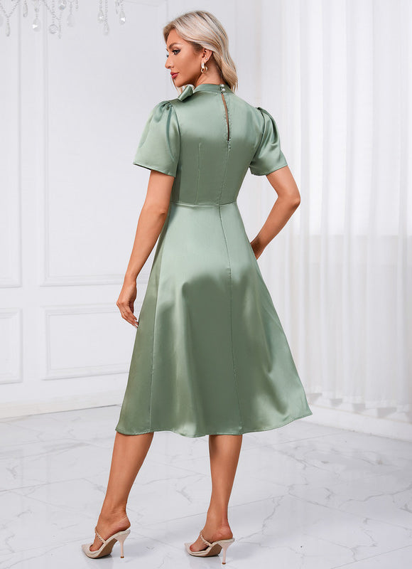 Robe Midi Satinée Chic - gallery 1