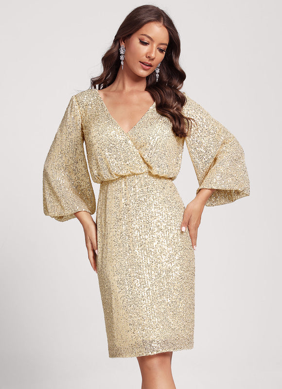 Robe Midi Pailletée Lumineuse - gallery 1