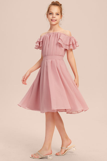 Robe Midi Chiffon Rosée - gallery 3