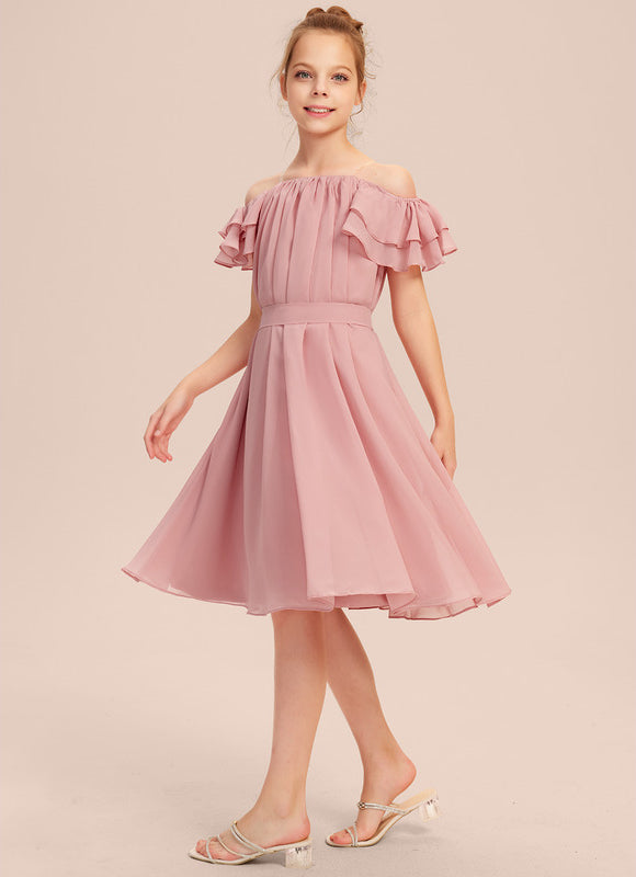 Robe Midi Chiffon Rosée - gallery 3