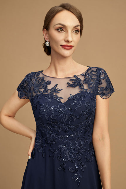 Robe Midi Bleu Élégante - gallery 6