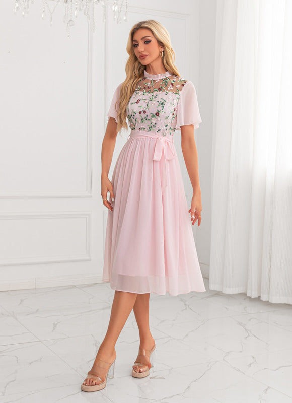 Robe Midi Illusion Florale - gallery 2