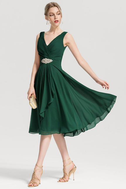 Robe Midi Émeraude Flottante - gallery 1