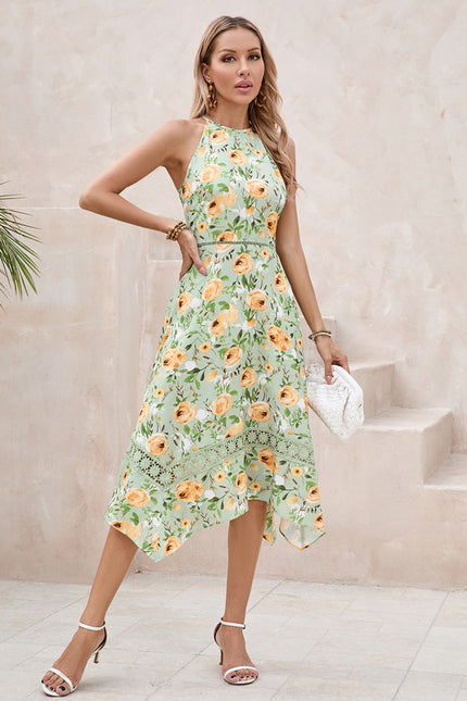 Robe Midi Midi Floral Aquatique - gallery 3