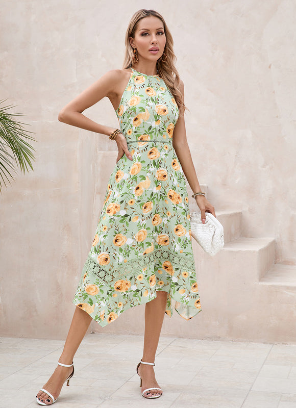 Robe Midi Midi Floral Aquatique - gallery 3