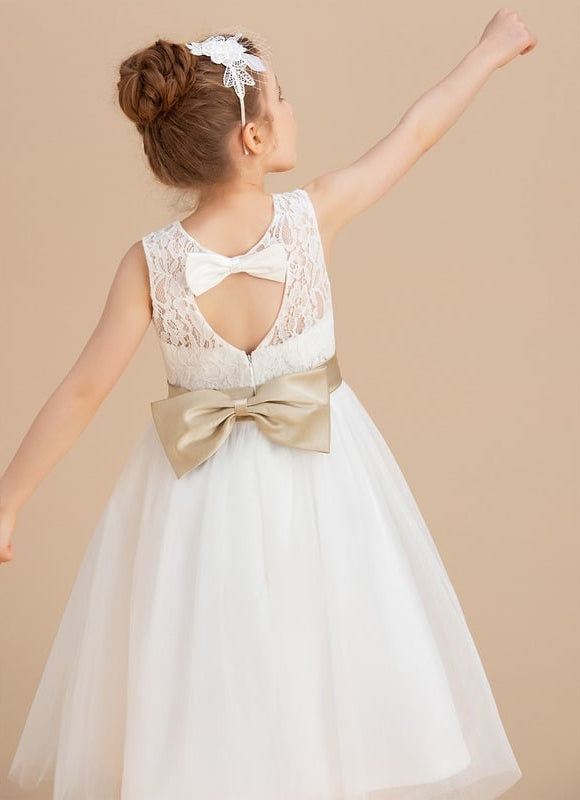 Robe Midi Écru Enfant - gallery 1
