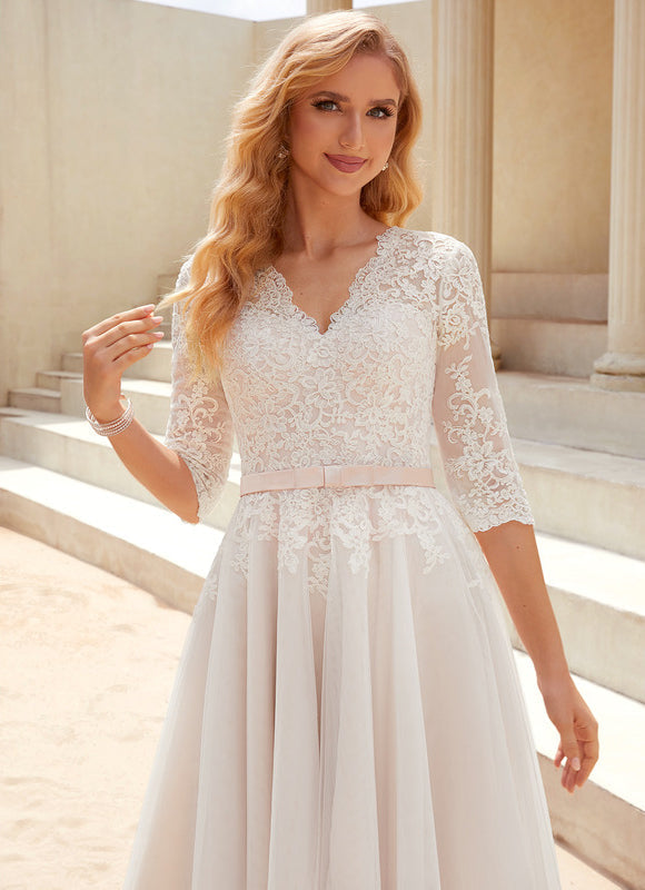 Robe Midi Tulle Écrue - gallery 5