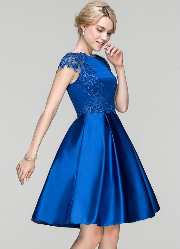 Robe Midi Satinée Azur