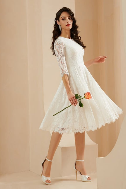 Robe Midi Dentelle Précieuse - gallery 5