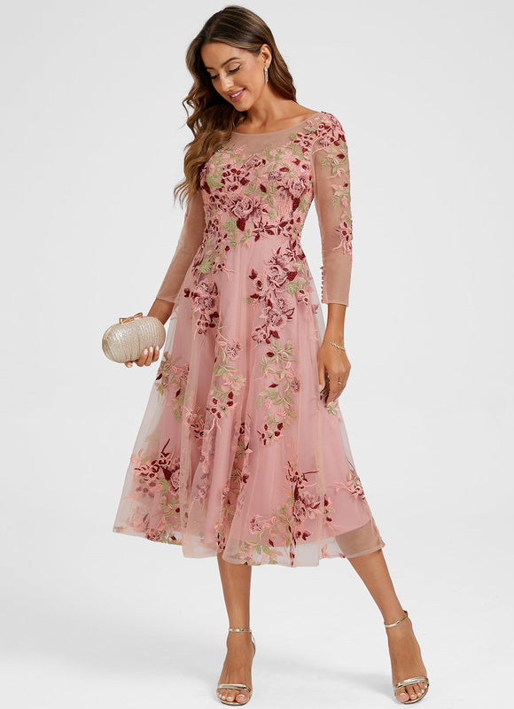 Robe Midi Florale Rose - gallery 4