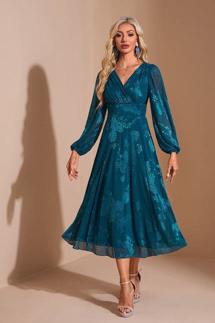 Robe Midi Évasée Brodée - gallery 4