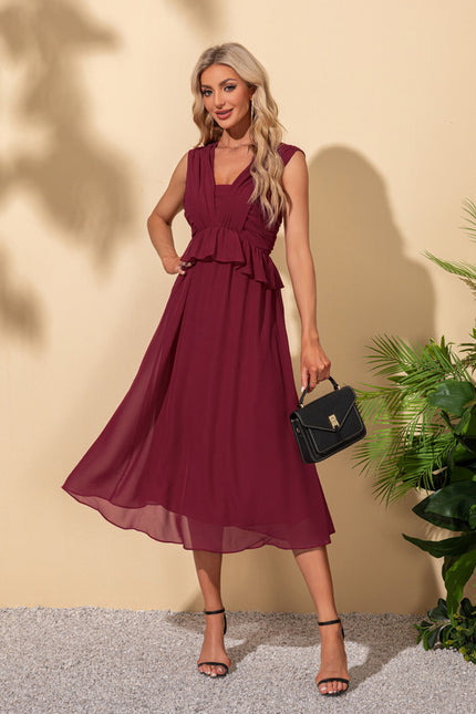 Robe Midi Noire Ajourée - gallery 3