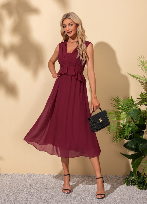 Robe Midi Noire Ajourée - gallery 3