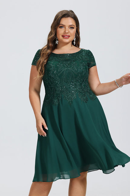 Robe Midi Grise Éclatante - gallery 5