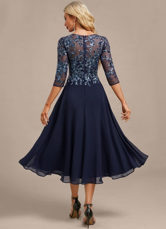 Midi Robe Habillée Pour Mariage Femme 60 Ans - gallery 6