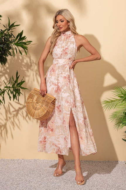 Robe Midi Florale Évasée