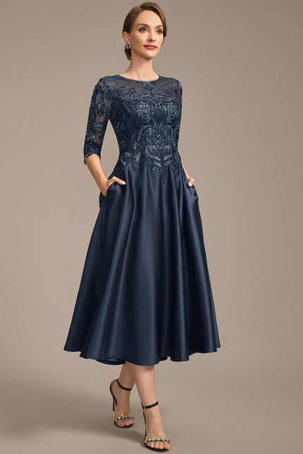 Robe Midi Illusion Satinée - gallery 5
