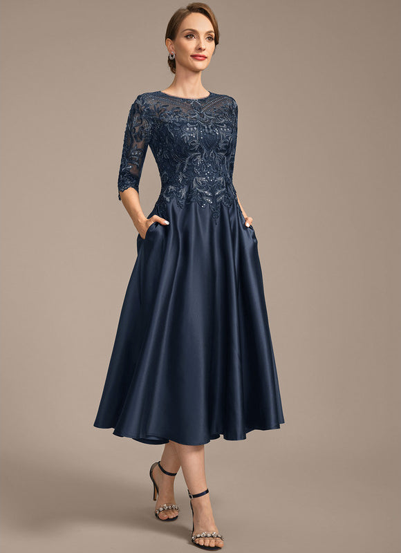 Robe Midi Illusion Satinée - gallery 5