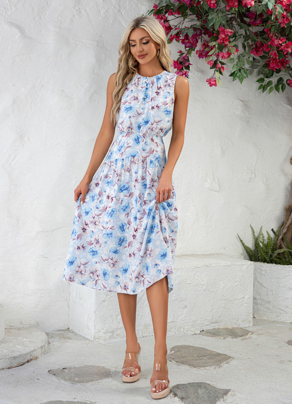 Robe Midi Fleurs Aquarelle - gallery 4