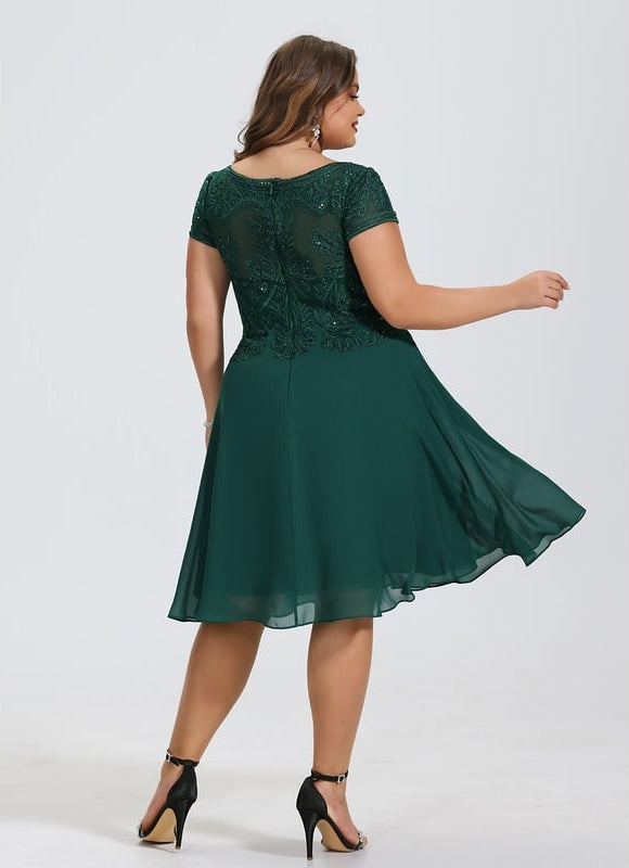 Robe Midi Grise Éclatante - gallery 6