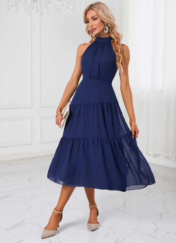 Robe Midi Chiffon Trapèze - gallery 5