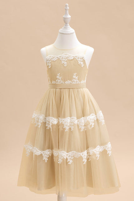 Robe Midi Tulle Doré - gallery 1