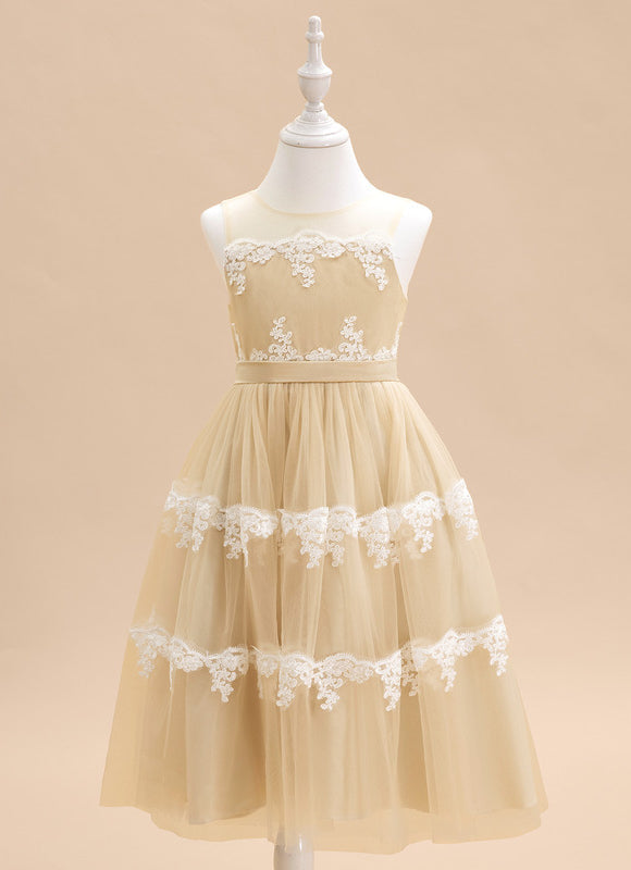 Robe Midi Tulle Doré - gallery 1