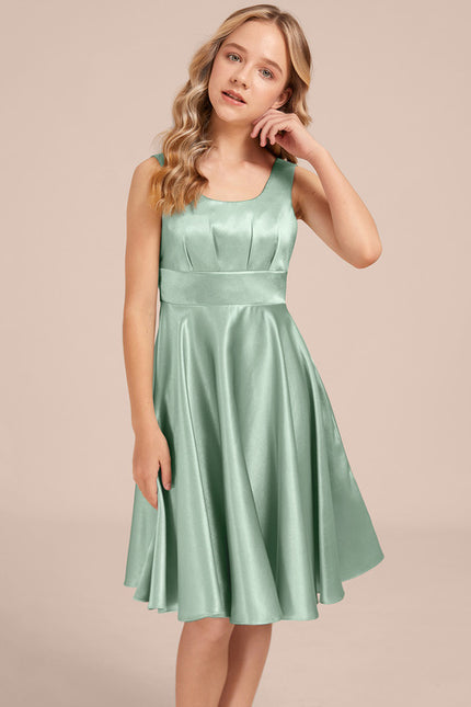 Robe Midi Satinée Verte