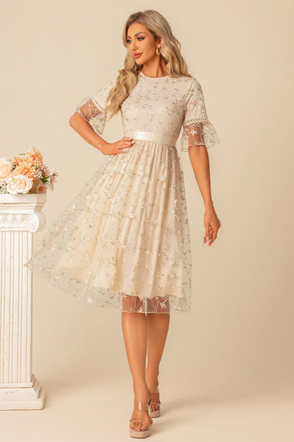 Robe Midi Élégance Florale - gallery 4