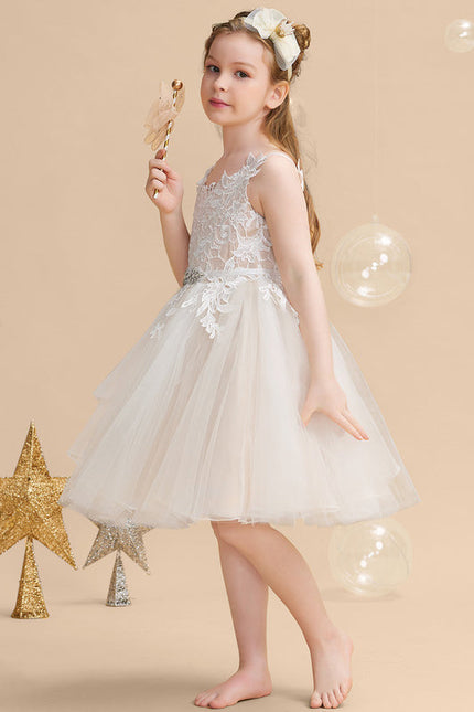 Robe Midi Enfant Dentelle Blanche - gallery 5