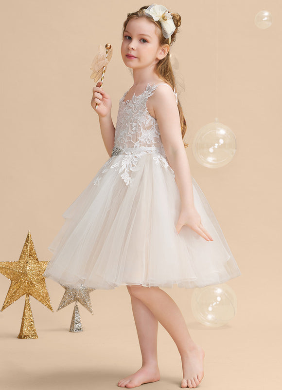 Robe Midi Enfant Dentelle Blanche - gallery 5