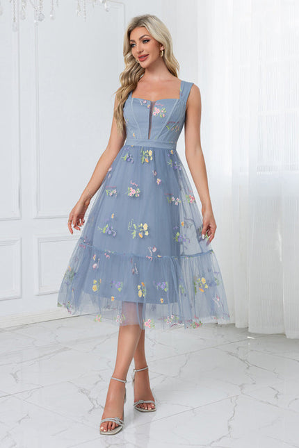 Robe Midi Tulle Vert Pâle - gallery 6