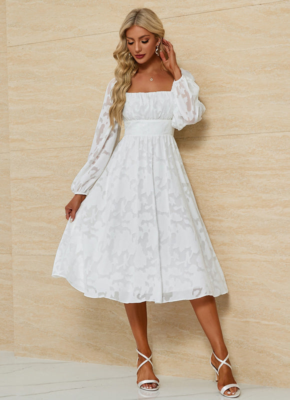 Robe Midi Blanche Aérienne
