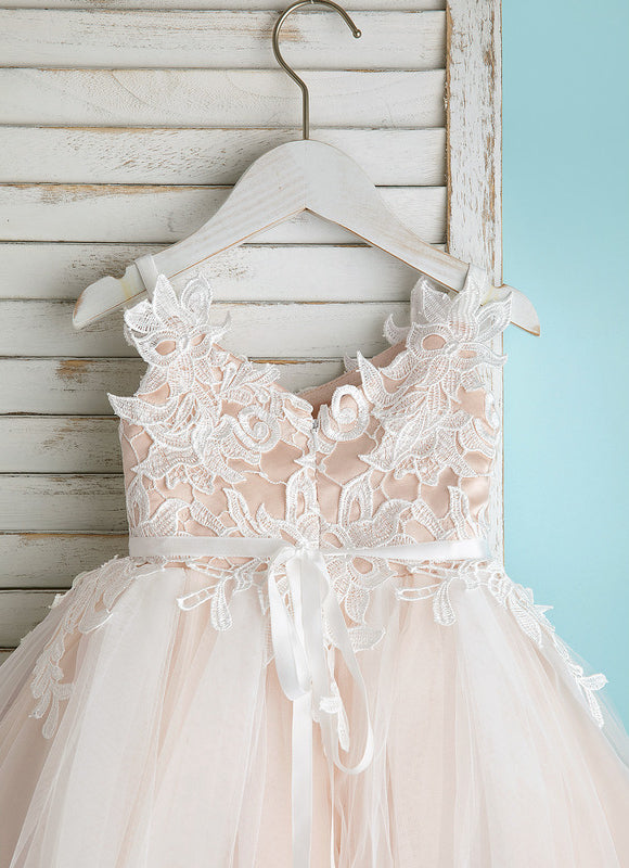 Robe Midi Enfant Dentelle Blanche - gallery 4