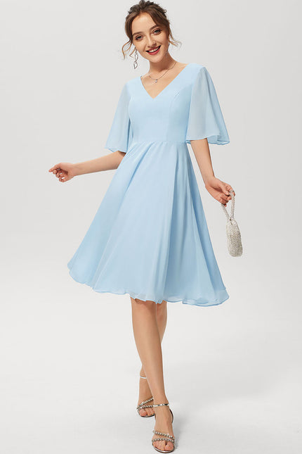 Robe Midi Aérienne Marine - gallery 1