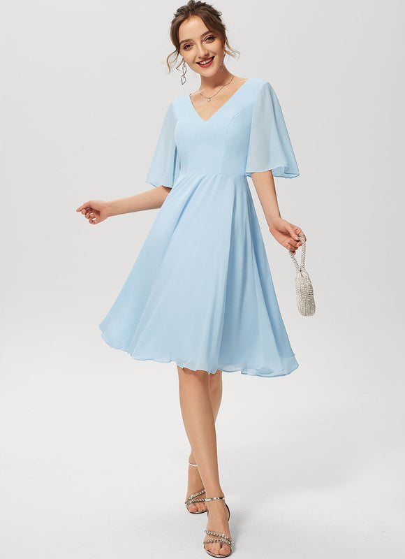 Robe Midi Aérienne Marine - gallery 1