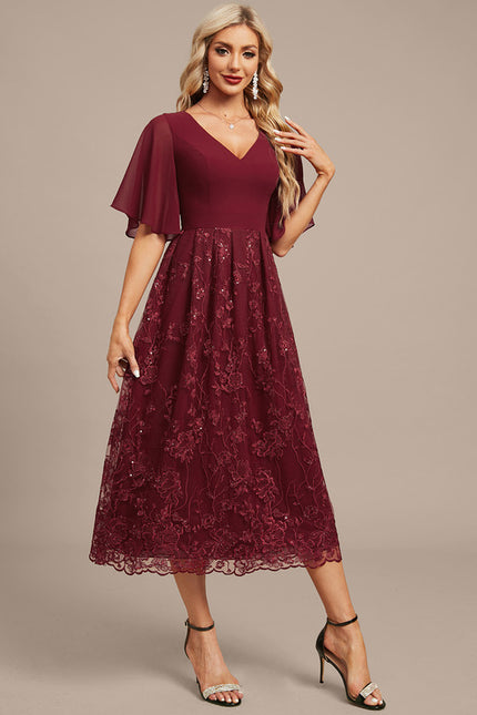 Robe Midi Émeraude Brodée - gallery 6